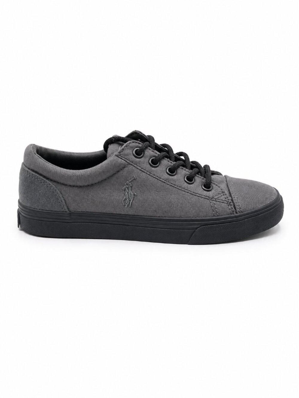 Polo Ralph Lauren Brayden Sneakers Kids Size 2 Gray Low Top Lace Up Shoes